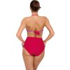 Tmavoružové plavky s vysokým pásom Madison Magenta