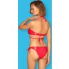 Červené lesklé dvojdielne plavky Coralya