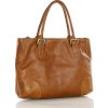 MARCO MAZZINI camel kožená shopper kabelka