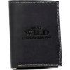 Always Wild čierna kožená peňaženka bez zapínania A202