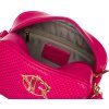 Rovicky Tmavo ružová crossbody kabelka s dierovaným vzorom