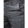 Tmavosivé ležérne kárované nohavice