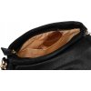 Rovicky Čierna crossbody kabelka s peňaženkou a vzorovaným popruhom