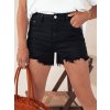 Čierne rozstrapkané džínsové kraťase SUNYLOOK
