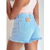 Svetlomodré rozstrapkané džínsové kraťase SUNYLOOK