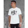 Biele pánske tričko s potlačou BIKE