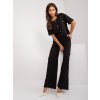 Čierna elegantná súprava blúzky a nohavíc