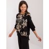 Čierne vzorované tričko s 3/4 rukávom