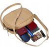 Rovicky béžová kožená malá crossbody kabelka (Veľkosť ONE SIZE)