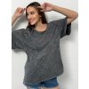 Tmavosivé oversize tričko DREY