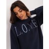 Tmavomodrá dámska mikina LOVE