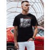 Čierne pánske tričko s potlačou