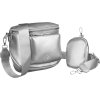 Rovicky Strieborná crossbody kabelka s odnímateľnou peňaženkou