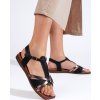 Čierne ploché sandále