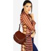 Kožená hnedá crossbody kabelka