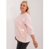 Svetloružová blúzka s ozdobnými gombíkmi
