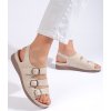 Dámske béžové sandále s prackami