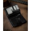 4U Cavaldi Čierna peňaženka s vreckom na zadnej strane B040