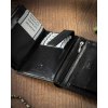 4U Cavaldi Čierna peňaženka s vreckom na zadnej strane B040