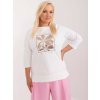 Biele tričko s potlačou kvetiny