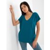 Tmavomodré dámske tričko s krátkymi rukávmi