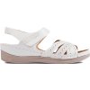 Dámske biele sandále na suchý zips