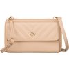 4U Cavaldi Ružová prešívaná peňaženka s popruhom M758