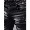 Čierne pánske džínsy s odreninami