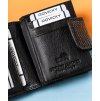 Lorenti Čierna malá kožená peňaženka S275