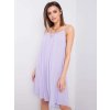 Svetlo fialové dámske ľahké šaty na ramienka