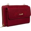 4U Cavaldi vínová peňaženka s popruhom a jemným vzorom M789
