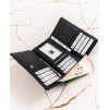 4U Cavaldi Čierna lakovaná trblietavá peňaženka M767