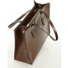 MARCO MAZZINI Tmavo hnedá elegantná shopper kabelka