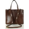 MARCO MAZZINI Tmavo hnedá elegantná shopper kabelka