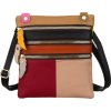Farebná kožená crossbody kabelka