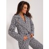 (Veľ. S/M) Sivo-čierne vzorované dámske sako