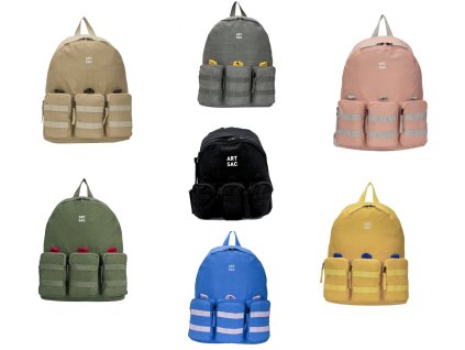 Středně velký batoh ARTSAC - 3 přední kapsičky
