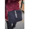 Černá KEDDO crossbody kabelka s kožešinou