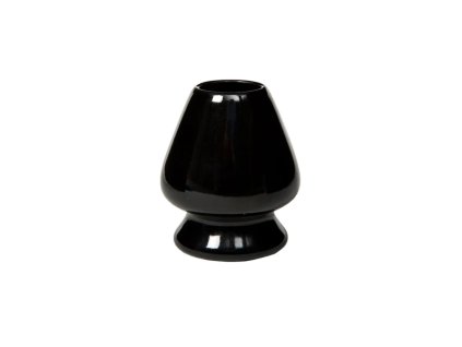 Čierny keramický držiak na bambusovú metličku  | Ochrana metličky | Minimalistická elegancia | Čajový rituál