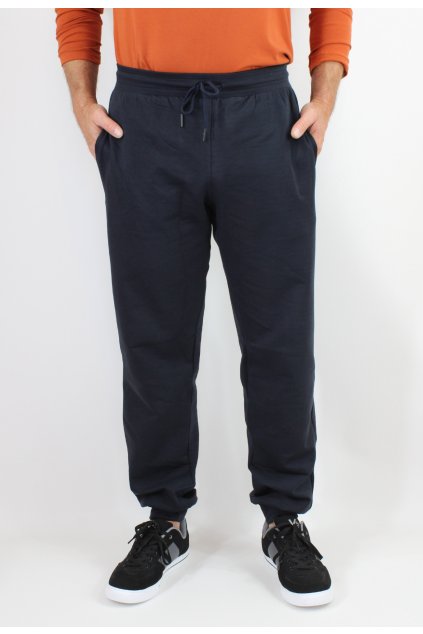 Pánské prodloužené tepláky WIDE navy 1