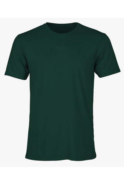 Pánské prodloužené triko DARK GREEN krátký rukáv