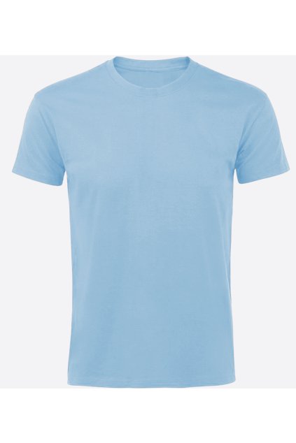 Pánské prodloužené triko LIGHT BLUE krátký rukáv