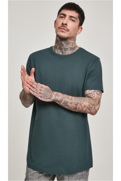 Pánské prodloužené triko URB bottlegreen 1