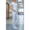 Dámské prodloužené bílé kalhoty 2