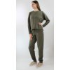 Dámská prodloužená tepláková souprava khaki 1