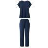 Dámský prodloužený komplet tm modrý