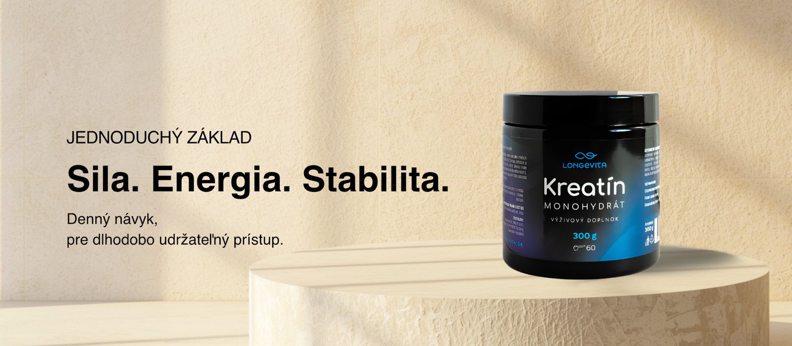 Jendoduchý základ. Sila. Energia. Stabilita. Kreatín monohydrát