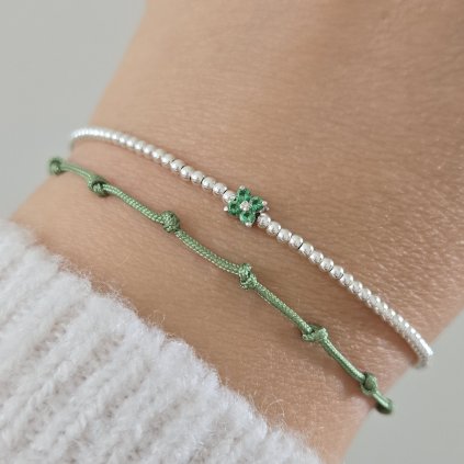 naramek kyticka zirkon zelena sperky looa