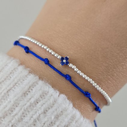 naramek kyticka zirkon modra sperky looa