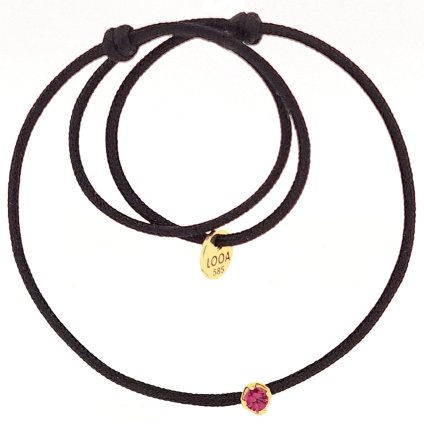 náramek se safirem sperky looa brno zlute zlato cerveny